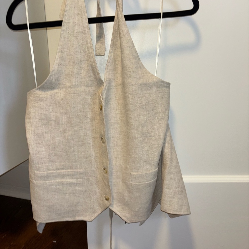 Princess Polly Cream Halter Vest